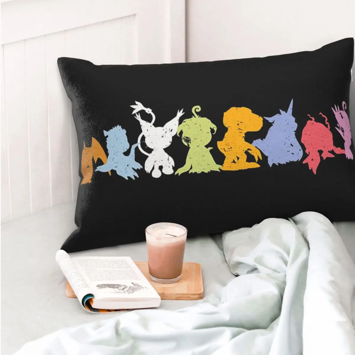 Rookies Lineup Digimon Agumon مات Gabumon Sora أنيمي مستطيل المخدة غطاء الوسادة ديكور المنزل الراحة رمي وسادة