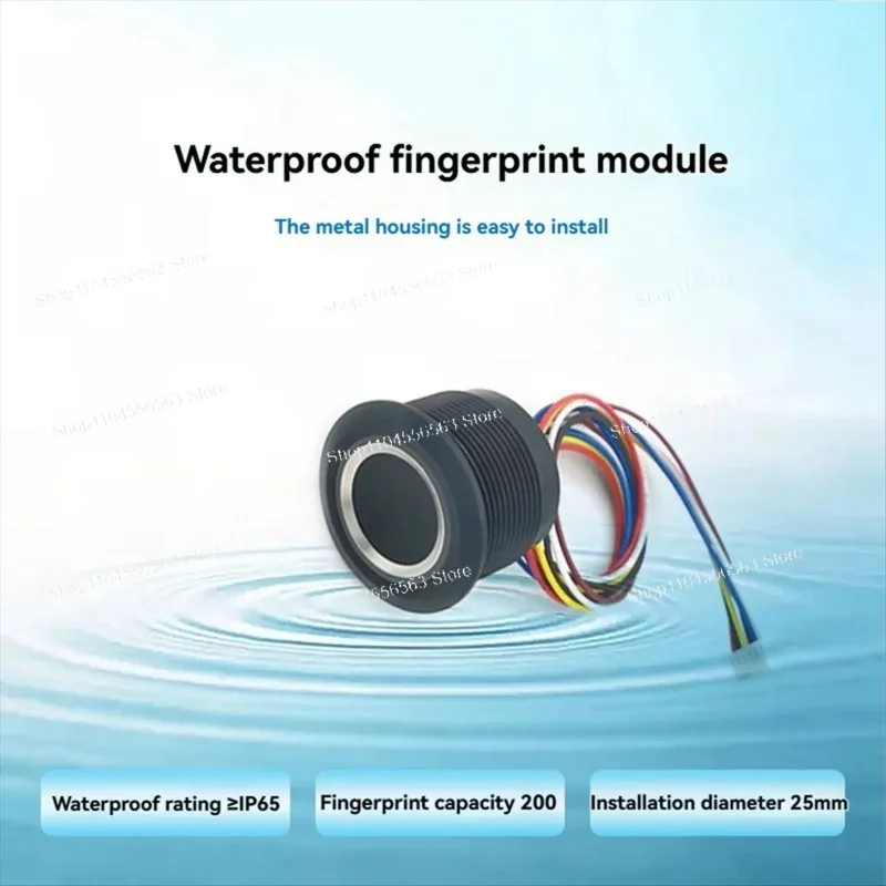 Y60A R503 Capacitive Fingerprint Module - RGB Ring Indicator, IP65 Waterproof Fingerprint Sensor Scanner