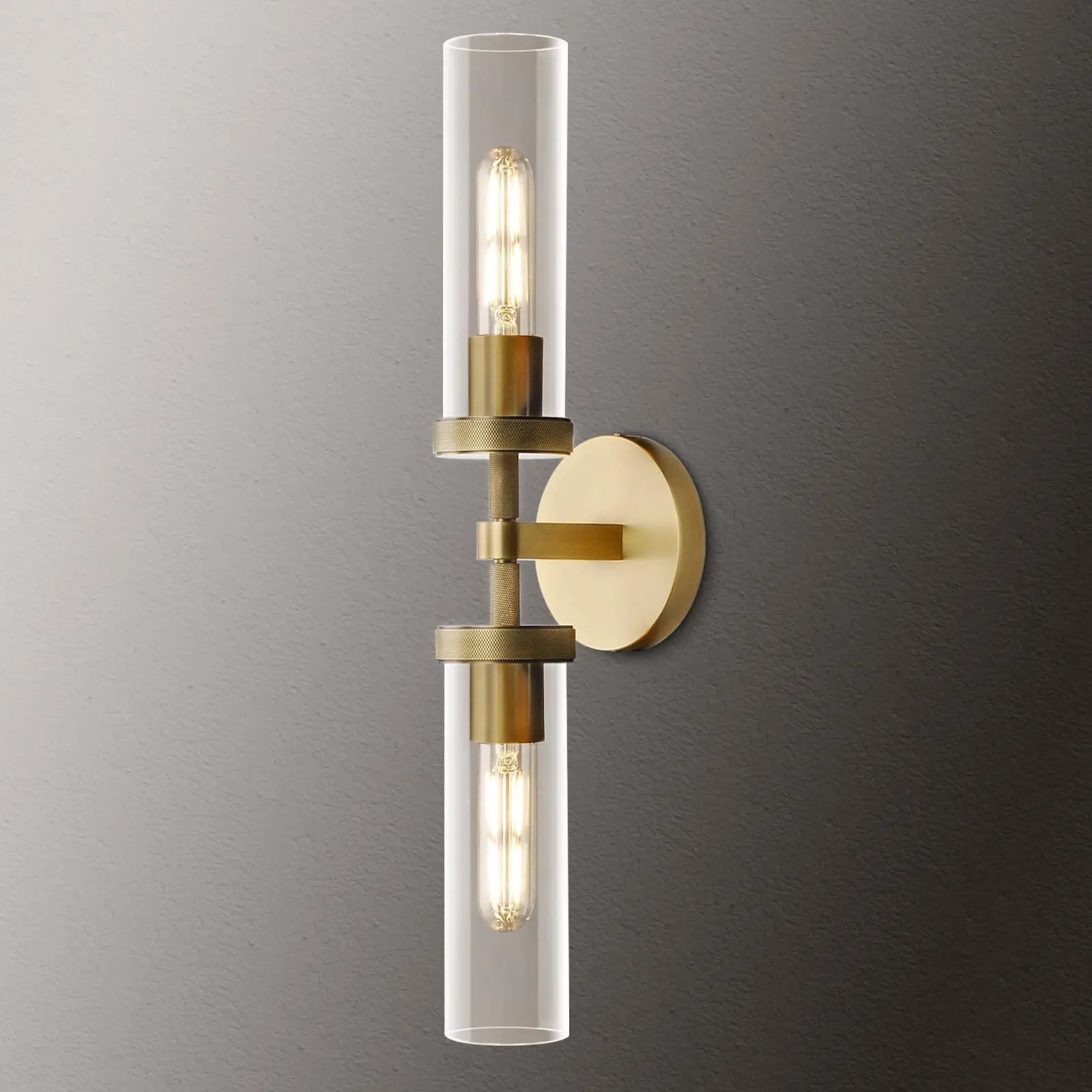 All copper light luxury RH wall lamp retro hotel bedroom living room study bathroom cabinet mirror front aisle entrance