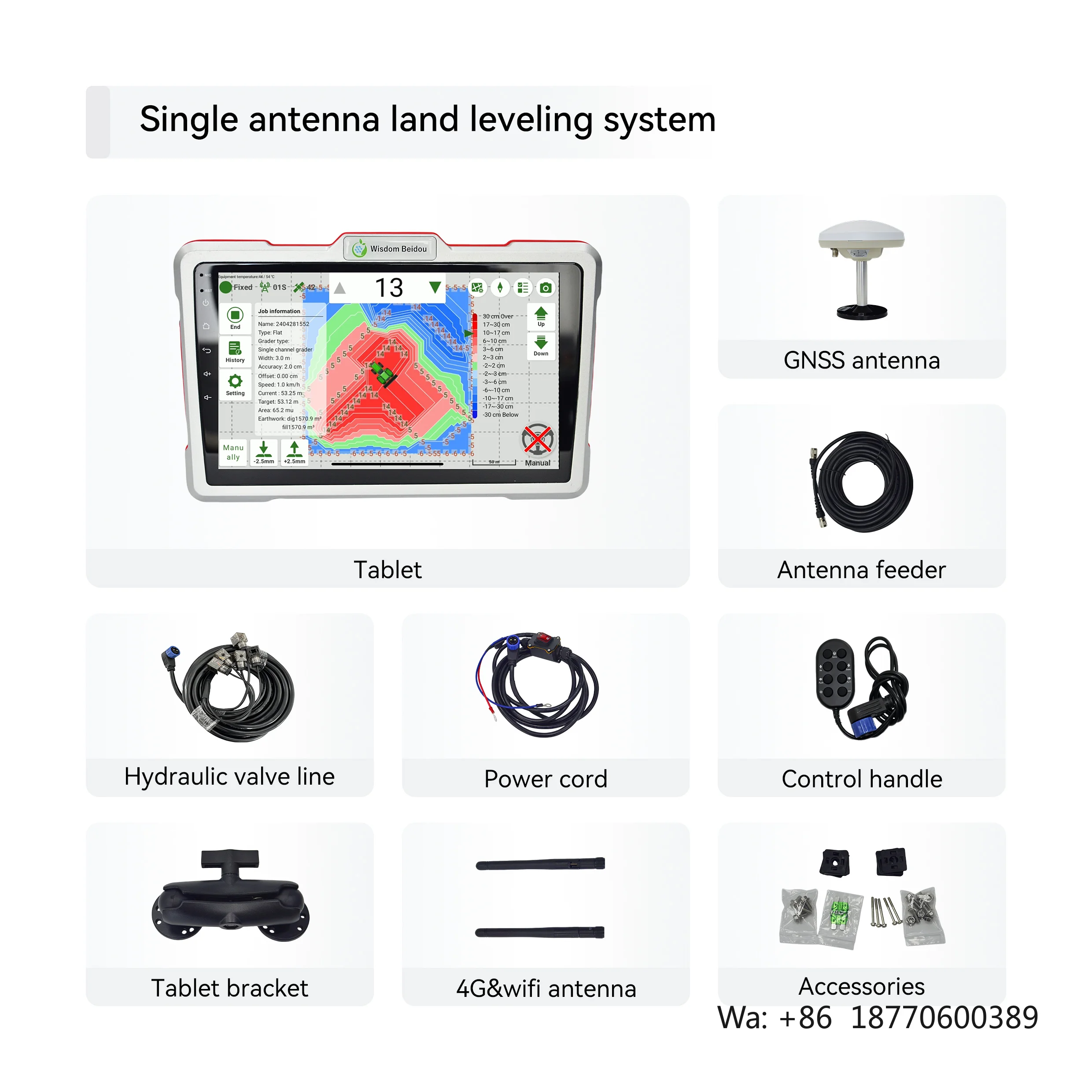 WISDOM BEIDOU High-Accuracy Tractor GPS Navigator RTK Base Station GNSS Antenna for Agricultural Farm Leveling (1 Year Warranty)