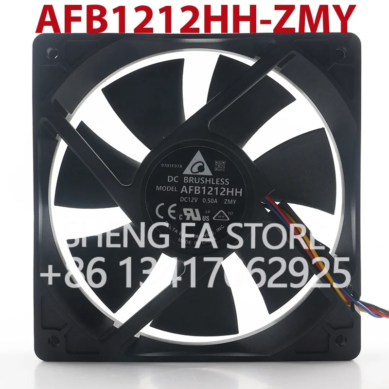 Coolingfan AFB1212HH-ZMY 4-wire PWM Temperature Control Large air Volume Delta 24V 48V DC12V 0.50A AC EC 12025 120x120x25MM 12CM