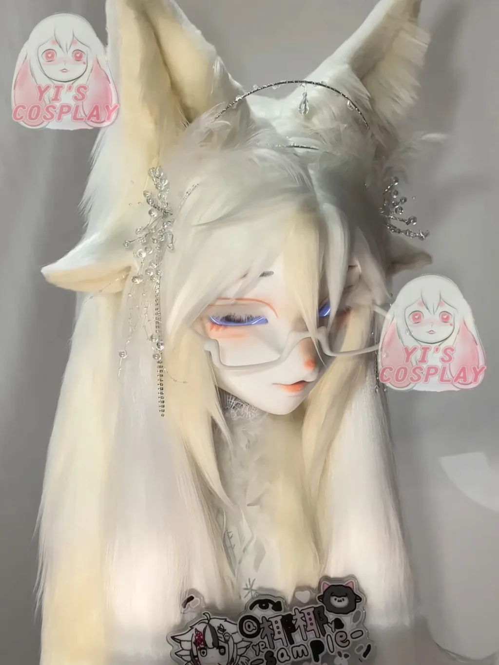 Yis cosplay Custom Furry head Kigurumi Head Cosplay Kemono Fursuit Handmade Headsets Beast Customized Fursuit Kemono Head