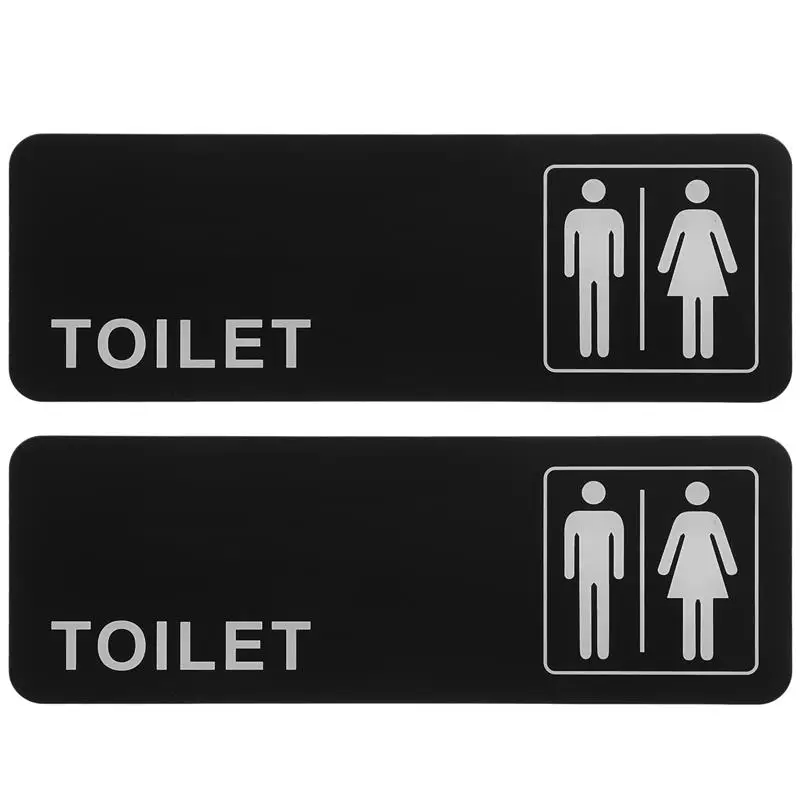 2pcs Acrylic Bathroom Sign Men Women Restroom Signs Door Plaques Guide Sign For Shop Offices Businesses Hotel Bar