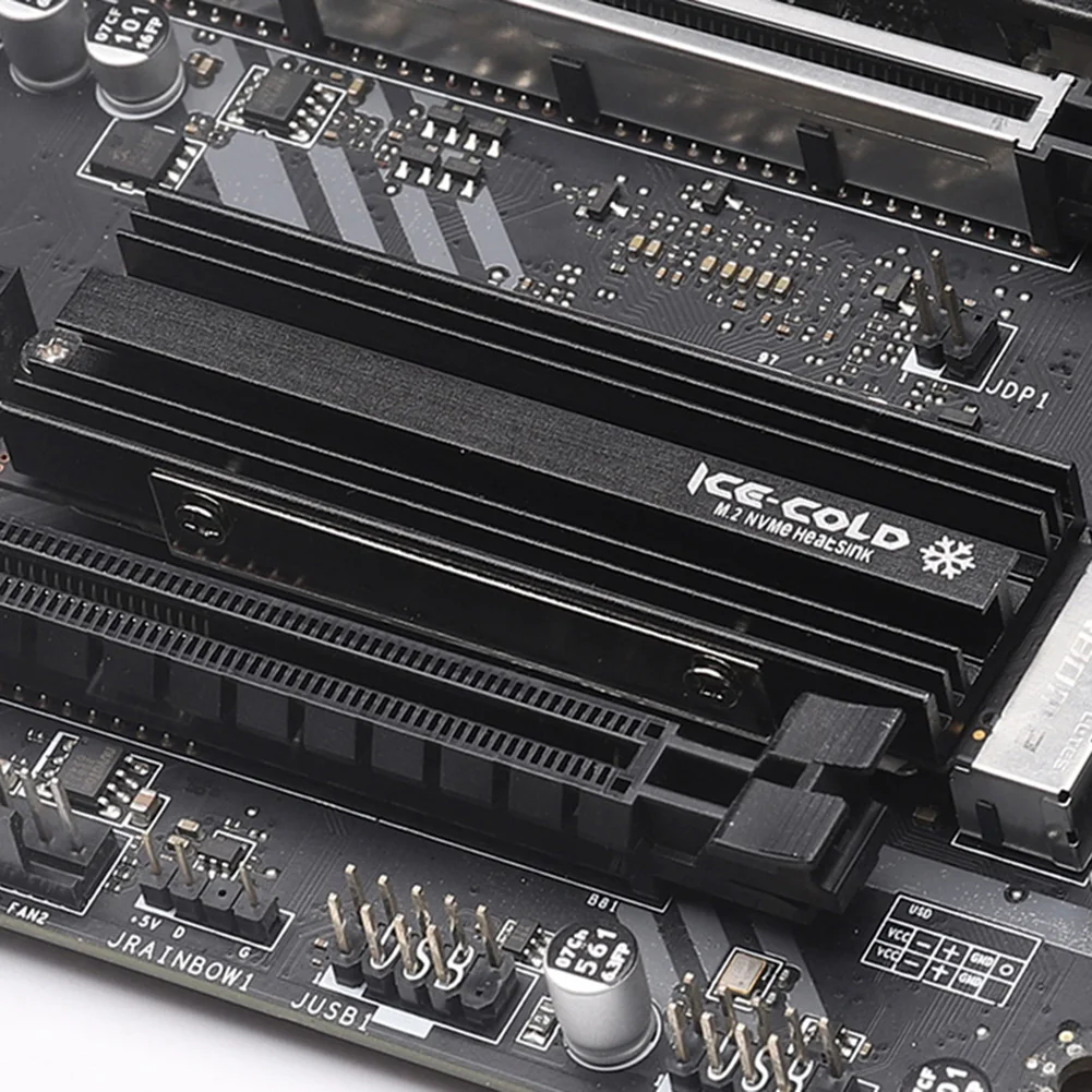M.2 NGFF NVME 2280 SSD Heatsink with Silicone Thermal Pad SSD Radiator Heatsink Aluminum Alloy Cooling Pad for  Desktop PC