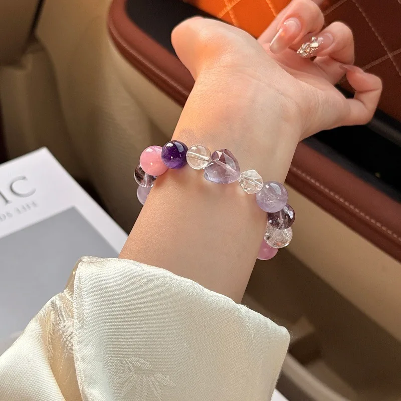 natural-purple-quartz-heart-shaped-bracelet-for-women-lightweight-luxury-style-aze-carat-diamond-assorted-colors-fashion-jewelry