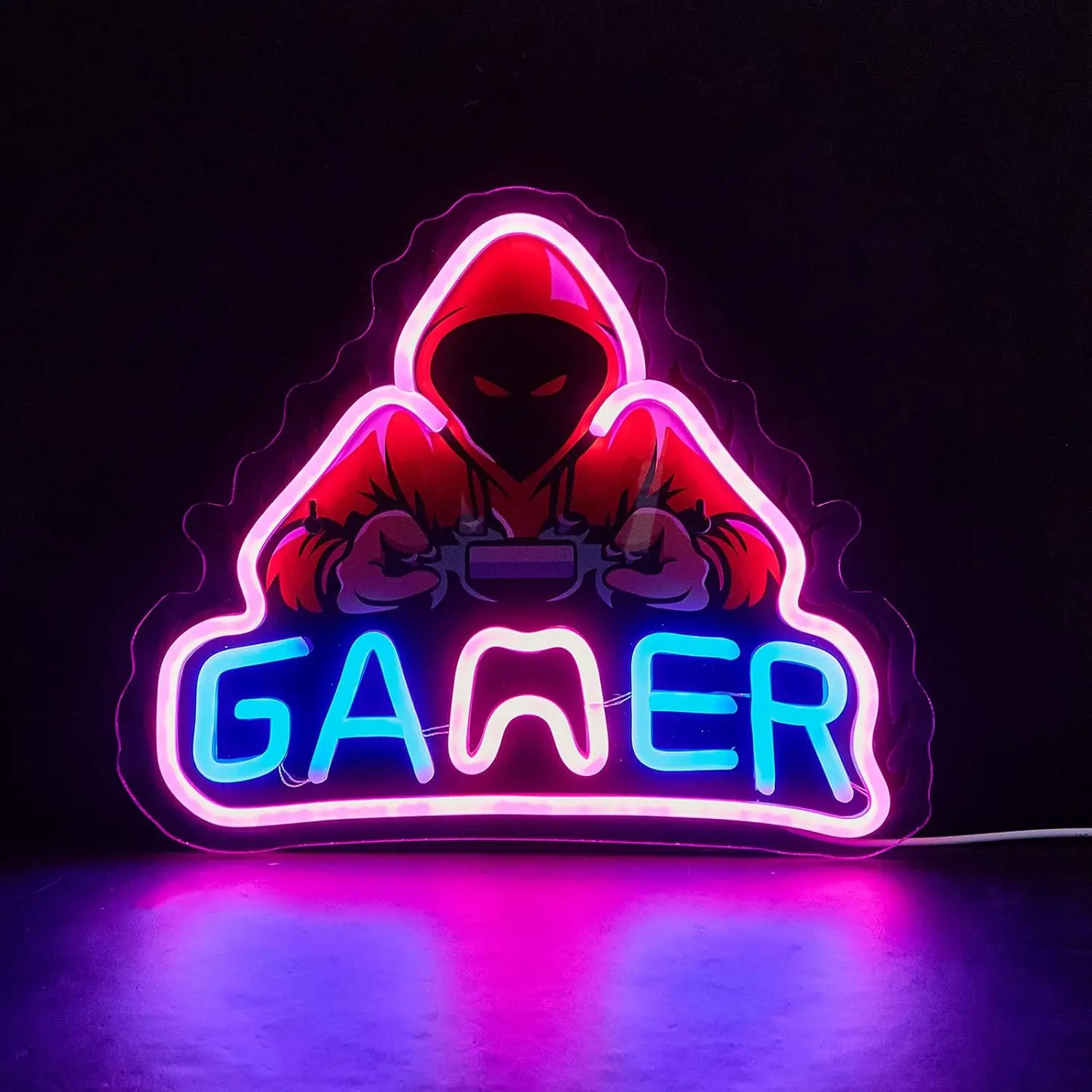 Gaming Neon Sign With Gamer Background Gamer Neon Light For Boys Room Decor Neon Sign Wall Decoration Gamer Gift For Teen Boy