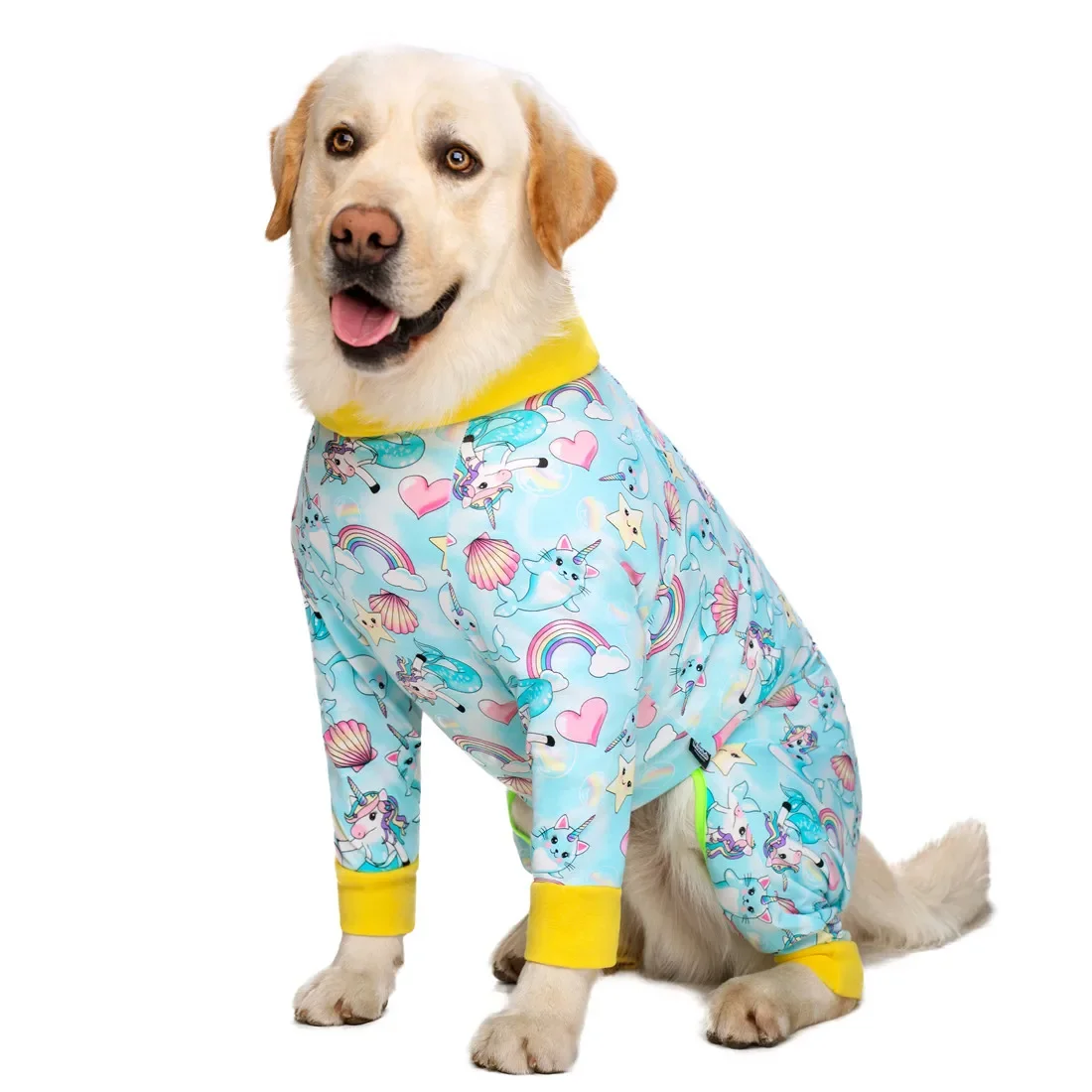 Medium Large Dogs Pajamas For Pet Dogs Clothes Jumpsuit For Dog  costume Coat For Dogs Cartoon printed Clothing Shirt ropa perro