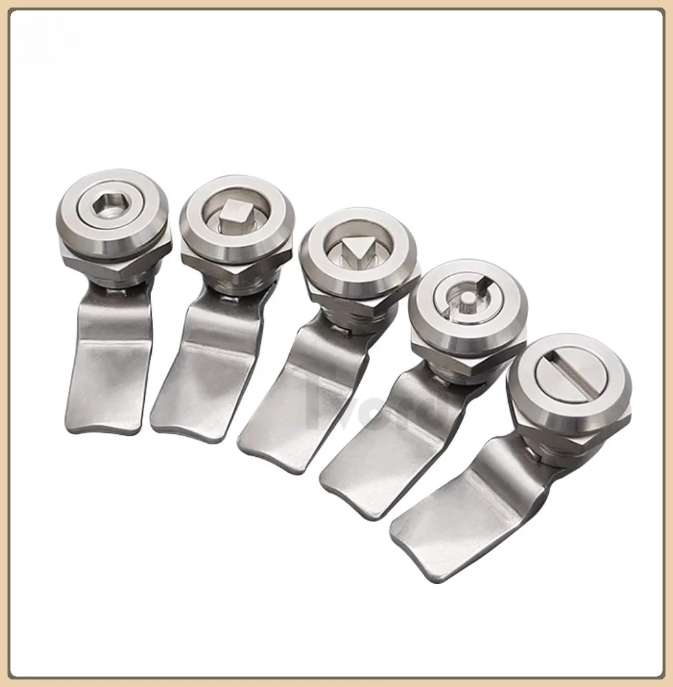 MS705 Stainless Steel Flat Triangle Garbage Bin Distribution Box Cylindrical 304 Stainless Steel Cylindrical Lock