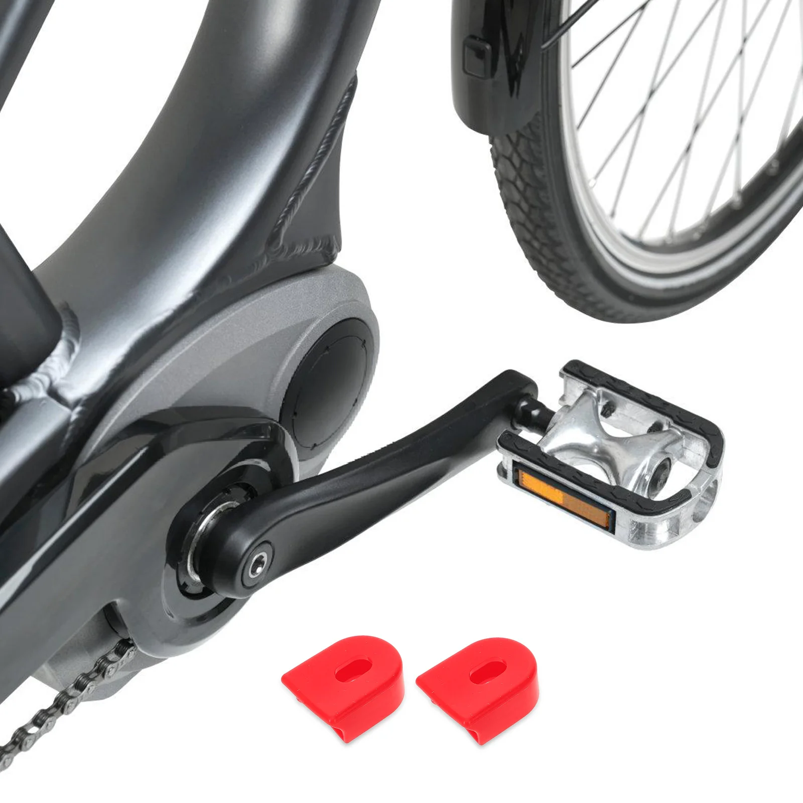 

Bike Crankset Covers Silicone Universal Crank Arm Protector For Mountain Bicycle Crank Sleeve Protective Cover Cycle