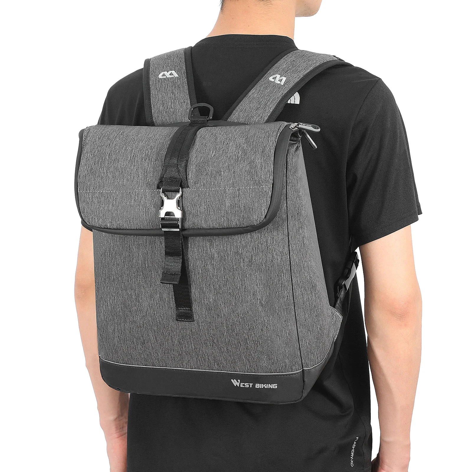 WEST BIKING Flap Roll Top Cycl - Cycling Commuter Backpack Laptop ulasan dan harga