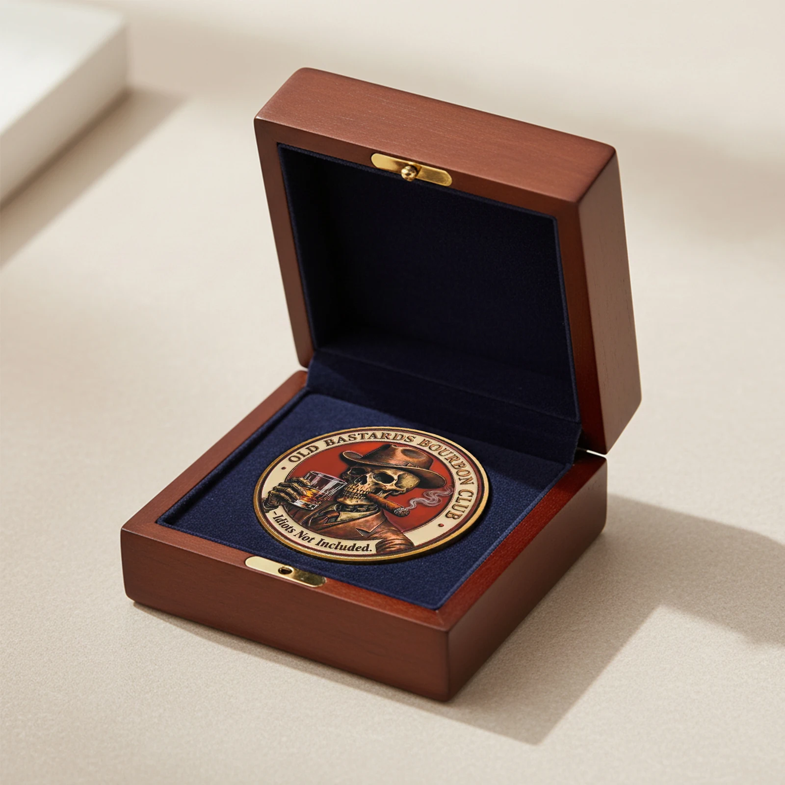 Commemorative  Multi-Purpose 3D Metal Painted Challenge Coins Vintage Skull Collectible  Desk Bookshelf Ornament