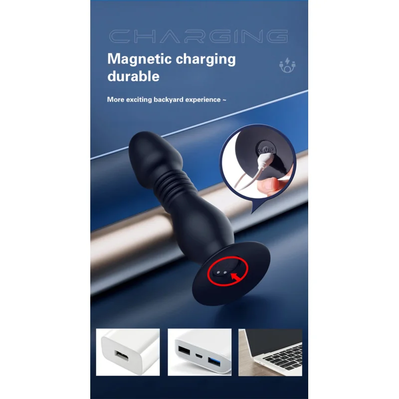 Telescopic Wireless Thrusting Dildo Butt Plug Vibrators Male Prostate Massager Anal Masturbator Sex Toys For Men