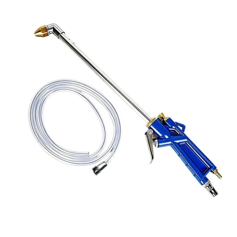 Dual-Purpose Pneumatic Engine Cleaning Washer 1/4 Quick Connector Long Elbow Air Blow Tool Seal Up Adjustable Pressure