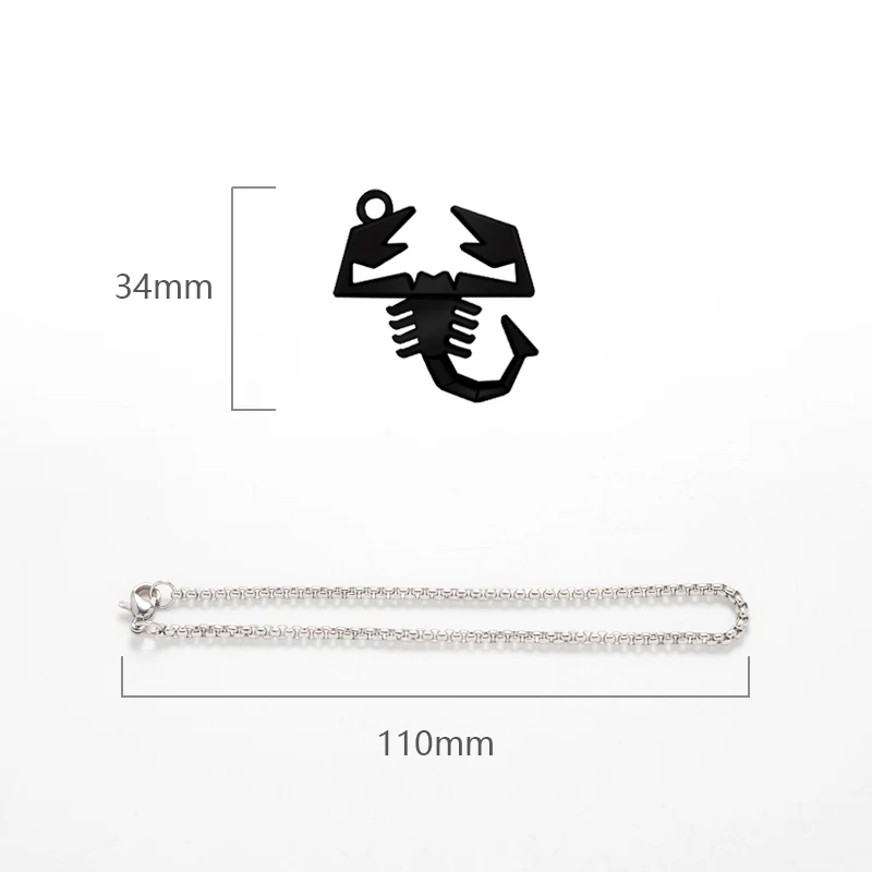 Scorpion Logo Emblem Car Interior Pendant Auto Rearview Mirror Ornaments Decoration For Panda Stilo Punto Bravo 595 500 500c e s