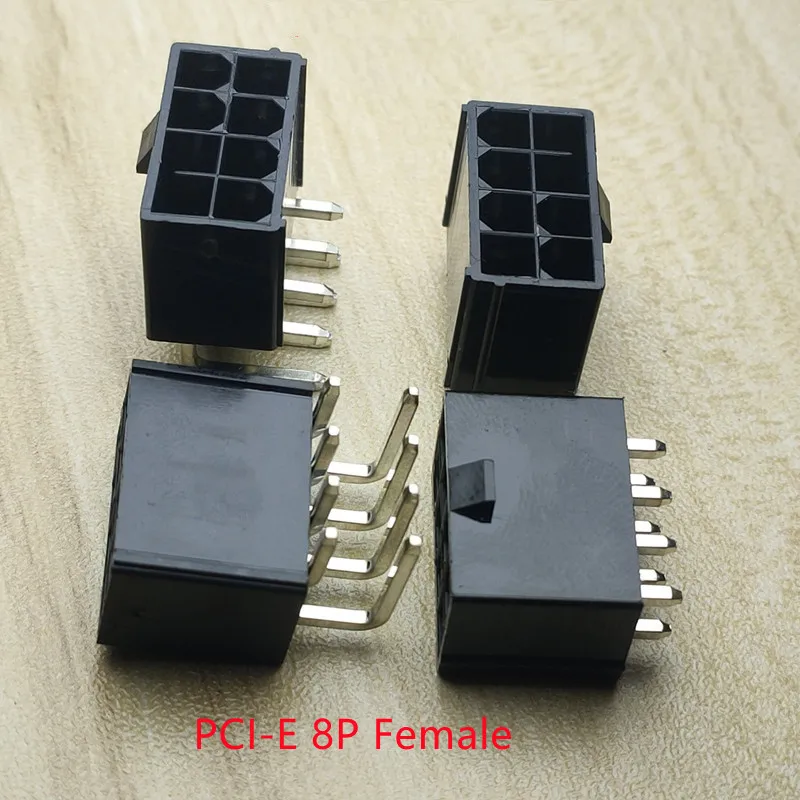 30PCS/1Lot 5557 4.2mm Black 8P 8PIN Male Plug Shell For PC Computer ATX Graphics Card GPU PCI-E PCIe Power Connector Housing