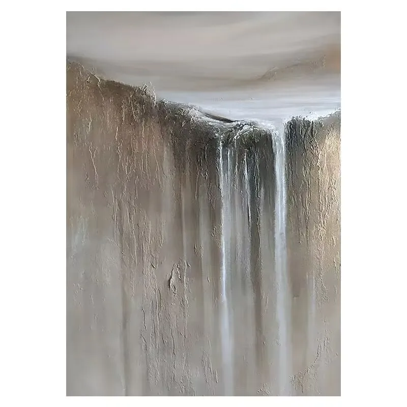 

Modern Waterfall Decoration Painting，Abstract Handmade Canvas Oil Painting,Images of Home Decor,Living Room,Bedroom，Sofa Poster