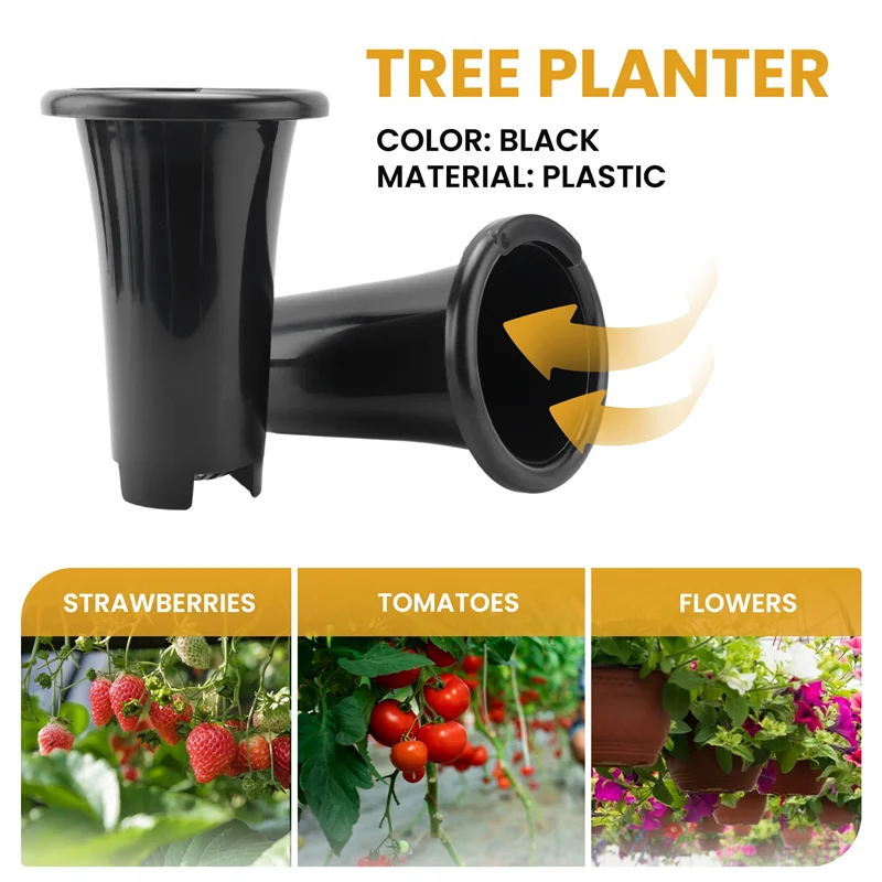

【Акция】10 шт. пластиковые глубокие детские горшки для растений, толстые стабильные высокие горшки для деревьев, многоразовые высокие горшки-контейнеры для рассады, глубокие