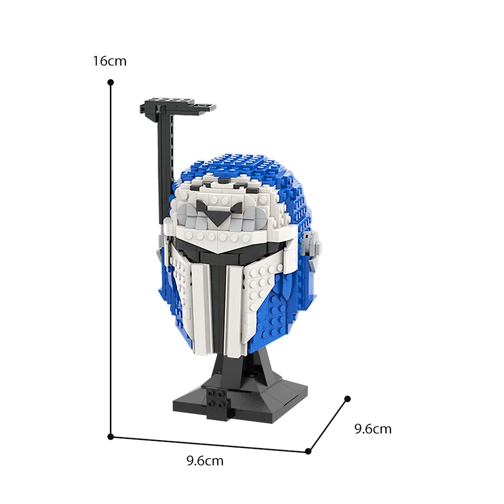 خوذة Bo-Katan Bust MOC لبنات البناء، درع Mand'alor لحرب الفضاء مع كريست، تصميم بومة Nite لمحبي البالغين