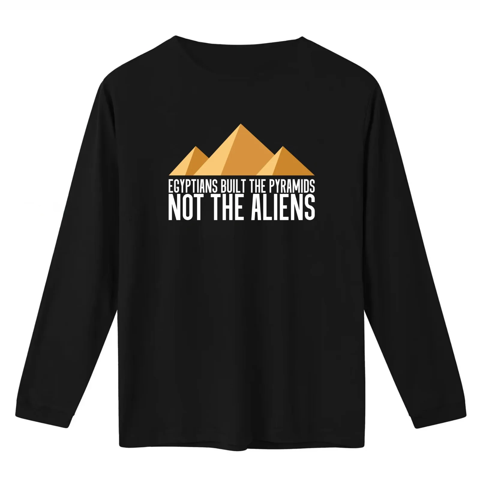 Egyptians Built Pyramids Not Aliens T-Shirt Summer Casual Cotton Tee Oversized Streetwear Tops Vintage Graphic Print
