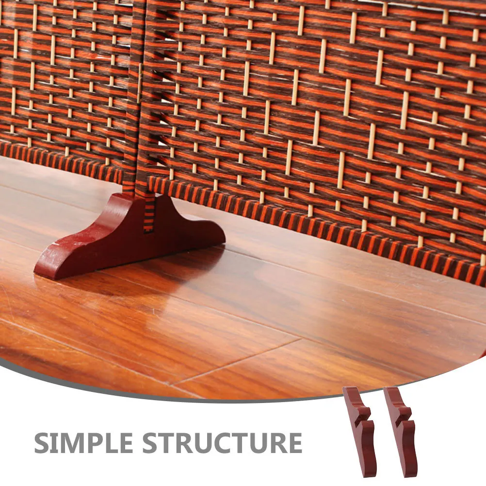 

2Pcs Wooden Room Divider Base Smooth Finish Heavy Duty Divider Stand for Home Office Library Computer Room Wear-Resistant Screen