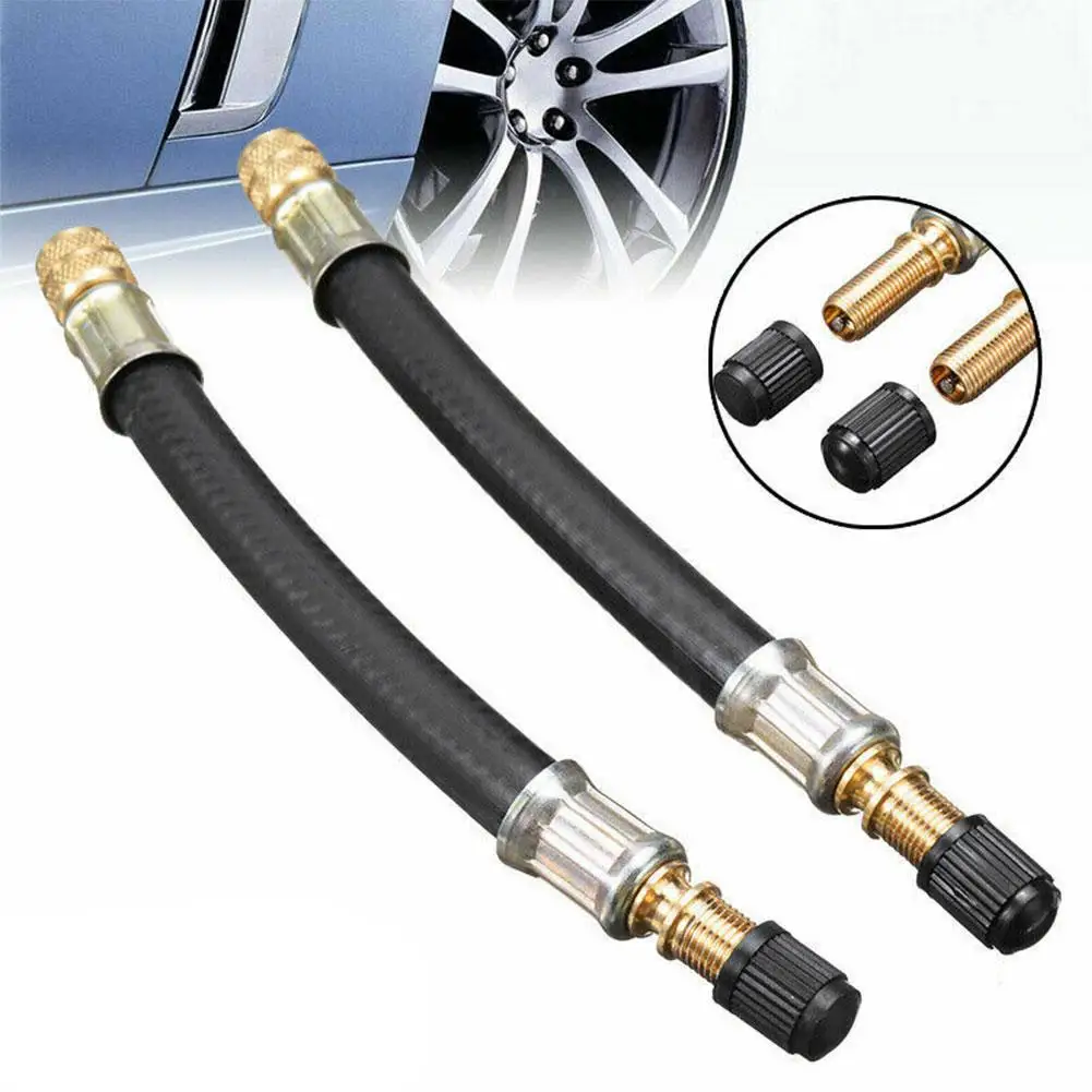 Car Bicycle Air Compressor Tire Inflator Pump Air Rubber Extension Valve Adapter Flexible Tire Hose Tube N5Q7