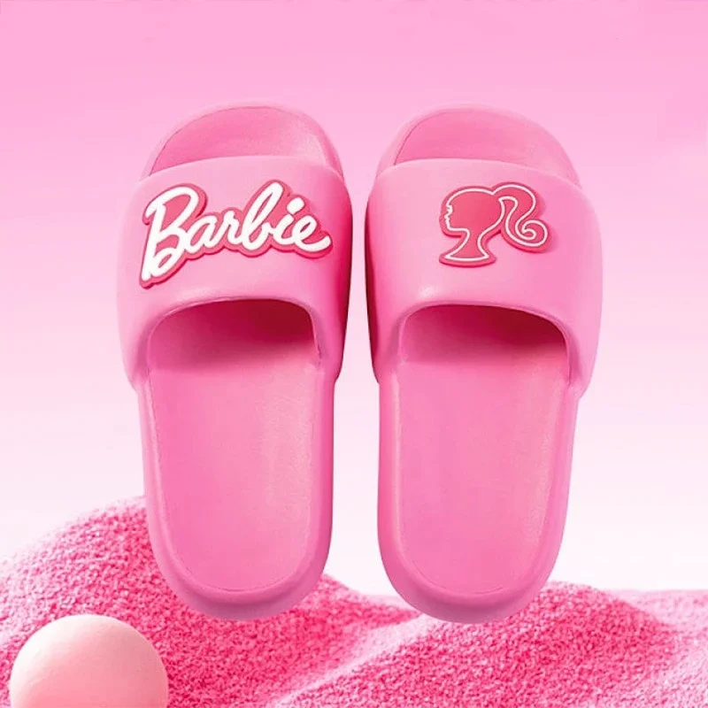 

MINISO Anime Cartoon Cute Barbie Series Women Indoor Bathroom Anti Slip EVA Slippers Girl Thick Soled Home Shoes Sandals