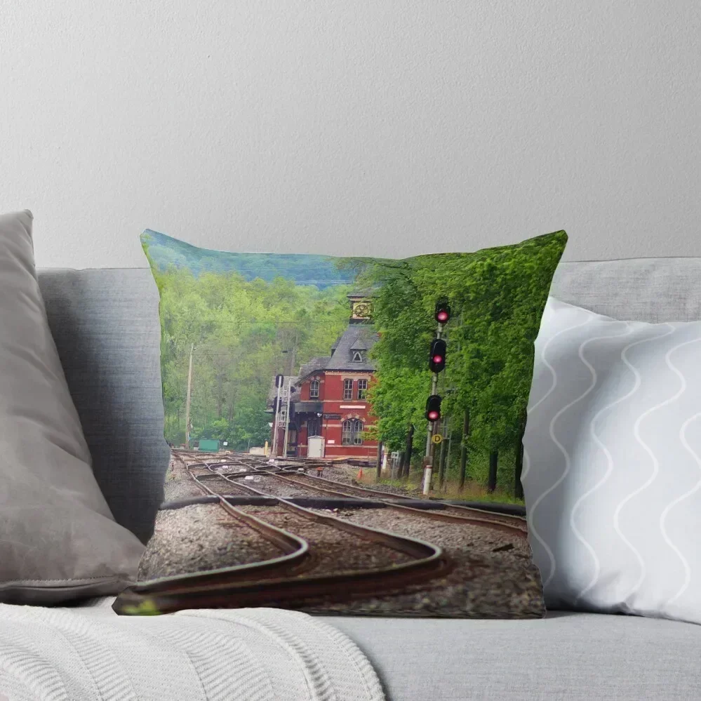 

Point of Rocks Maryland Train Station Throw Pillow Decorative pillow case Pillow Decor luxury decor
