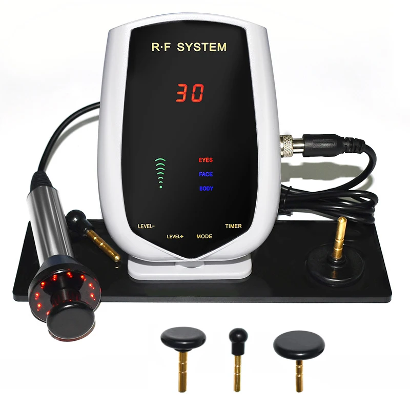 New 448Khz Anti-Aging RF Face Lifting Beauty Device Hand Held Radio Frequency Red Light LED Therapy Skin Rejuvenation Machine