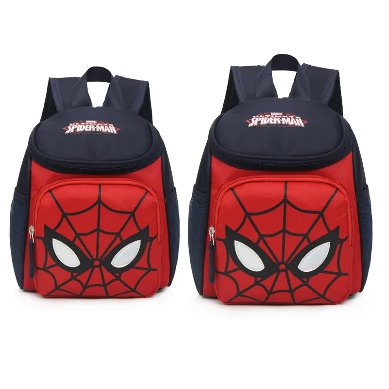 Disney bonito meninos e meninas saco de escola dos desenhos animados spiderman jardim de infância dos desenhos animados mochila respirável