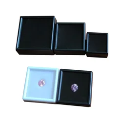 Wholesale Loose Gemstone Jewelry Gift Box Stone Holder Plastic Gem Coin Organizer Showcase Gemstone Pendant Packaging Box