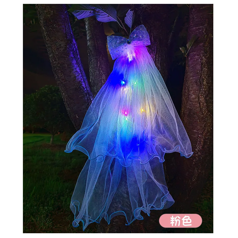 Neue Elsa Prinzessin Bogen Mesh Haars pange Pailletten Bogen Cosplay Elsa Königin Quaste Haar Zubehör Mädchen Leistung Dressing Kinder Geschenke