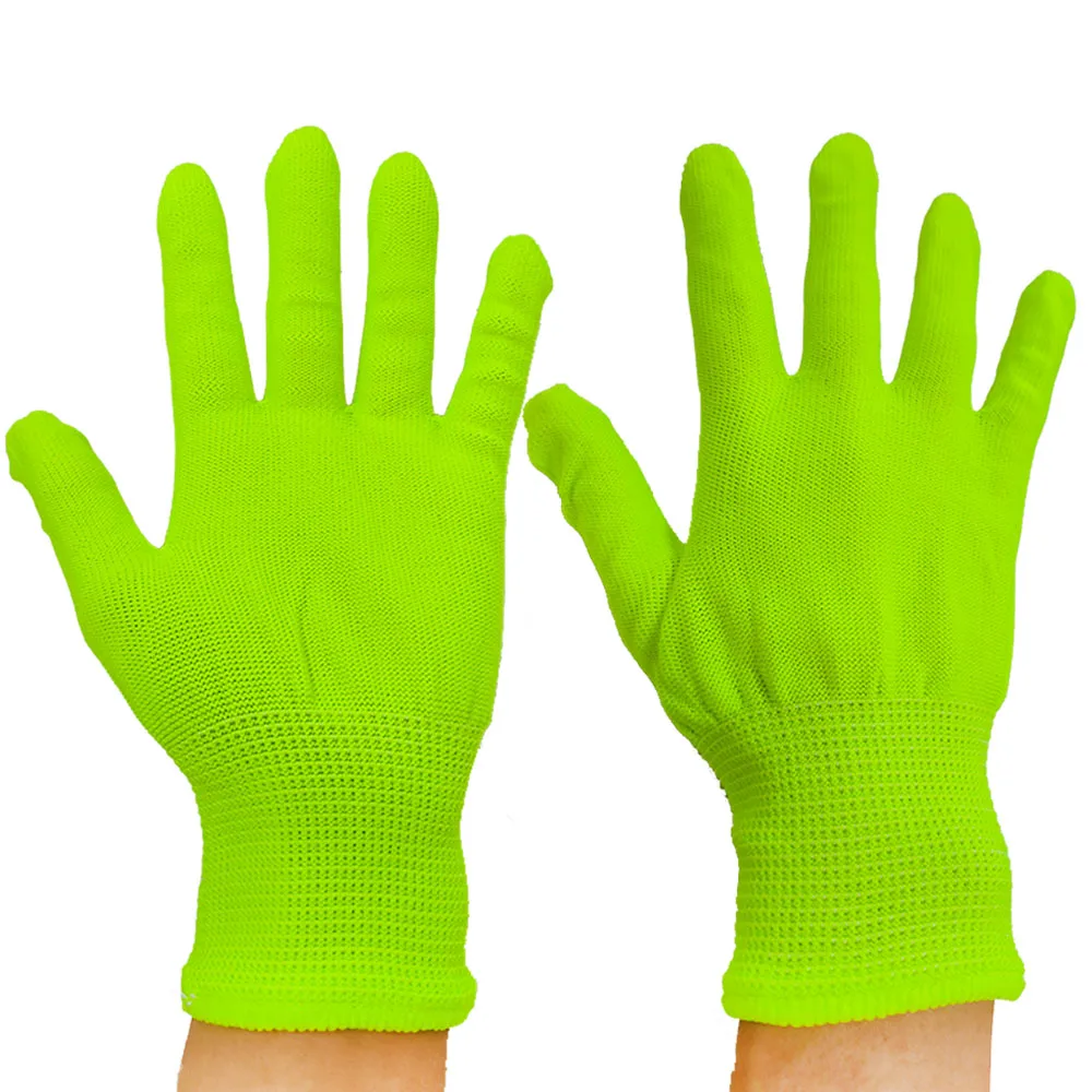 Guantes de neón que brillan en la oscuridad para fiestas, manoplas verdes que brillan en la oscuridad de los años 80 y 90, accesorios de decoración