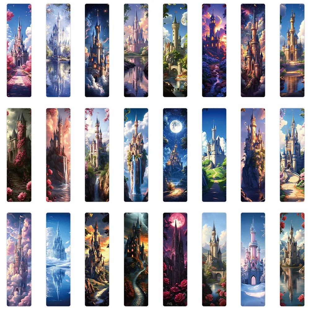 

Набор бумажных закладок Enchanted Castle для студентов — аксессуары для сказочного чтения, декоративные маркеры для новых и учебников