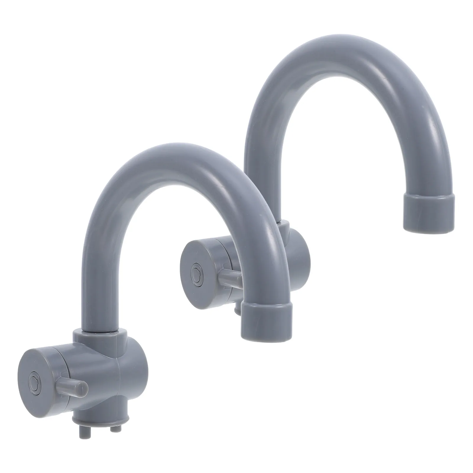

2 Pcs Playing House Faucet Kitchen Sink Toy Accessories Children's Pretend Game Fake Plaything Plastic