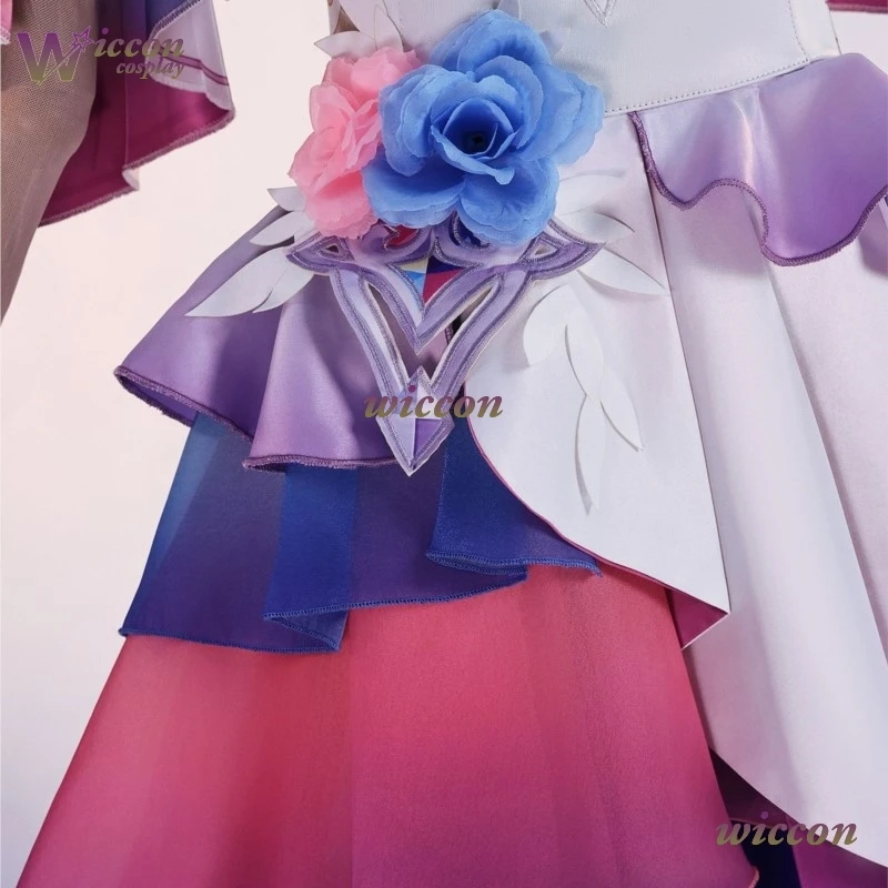 CosC Honkai Star Rail Cyrene Cosplay nueva piel peluca Cyrene Cosplay disfraz juego mujer disfraz vestido rosa mujer Halloween Cos