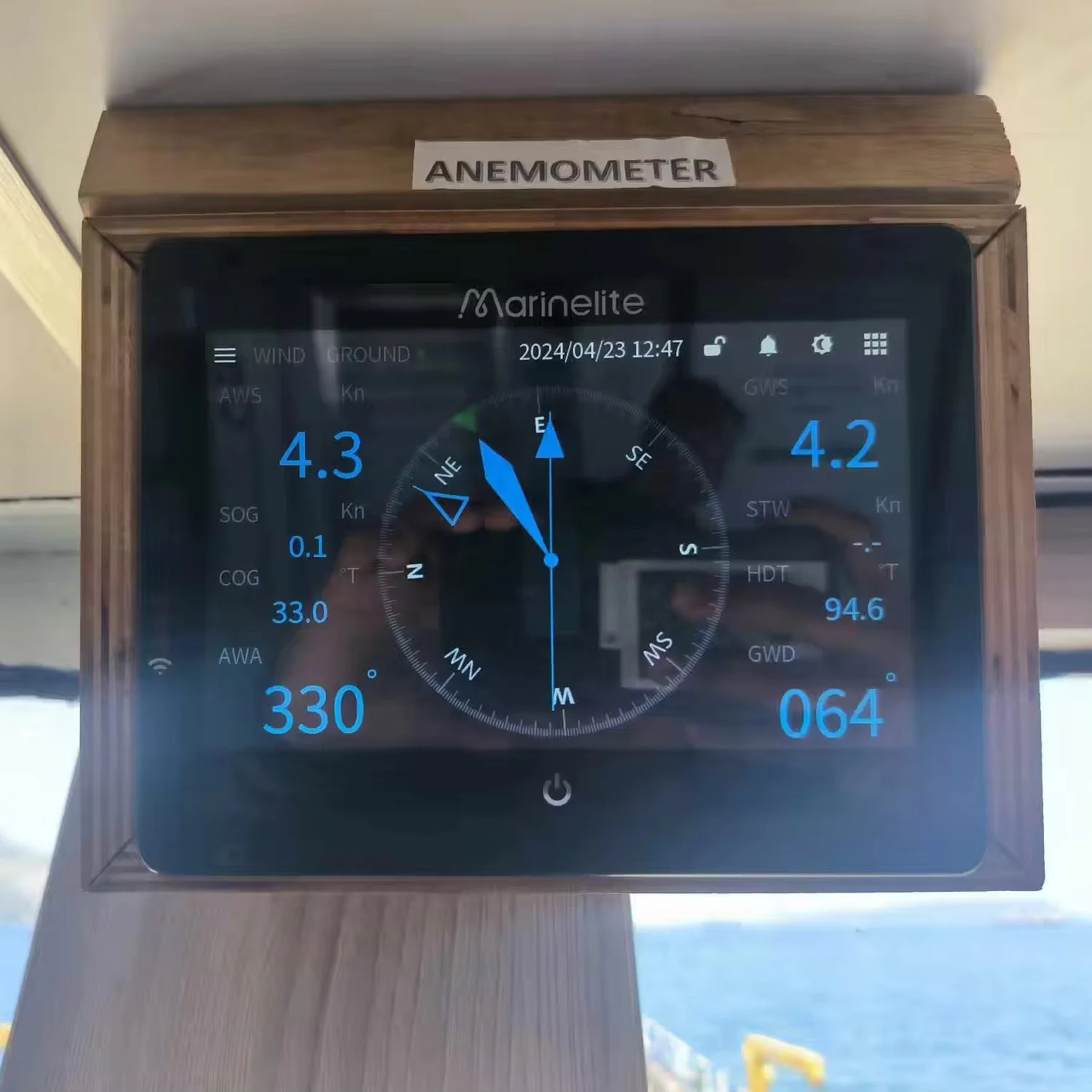 MARINELITE Cast Aluminum Wind Speed Direction 2 1 Anemometer Marine Electronics Digital 0-60 m/s Temp Sensor