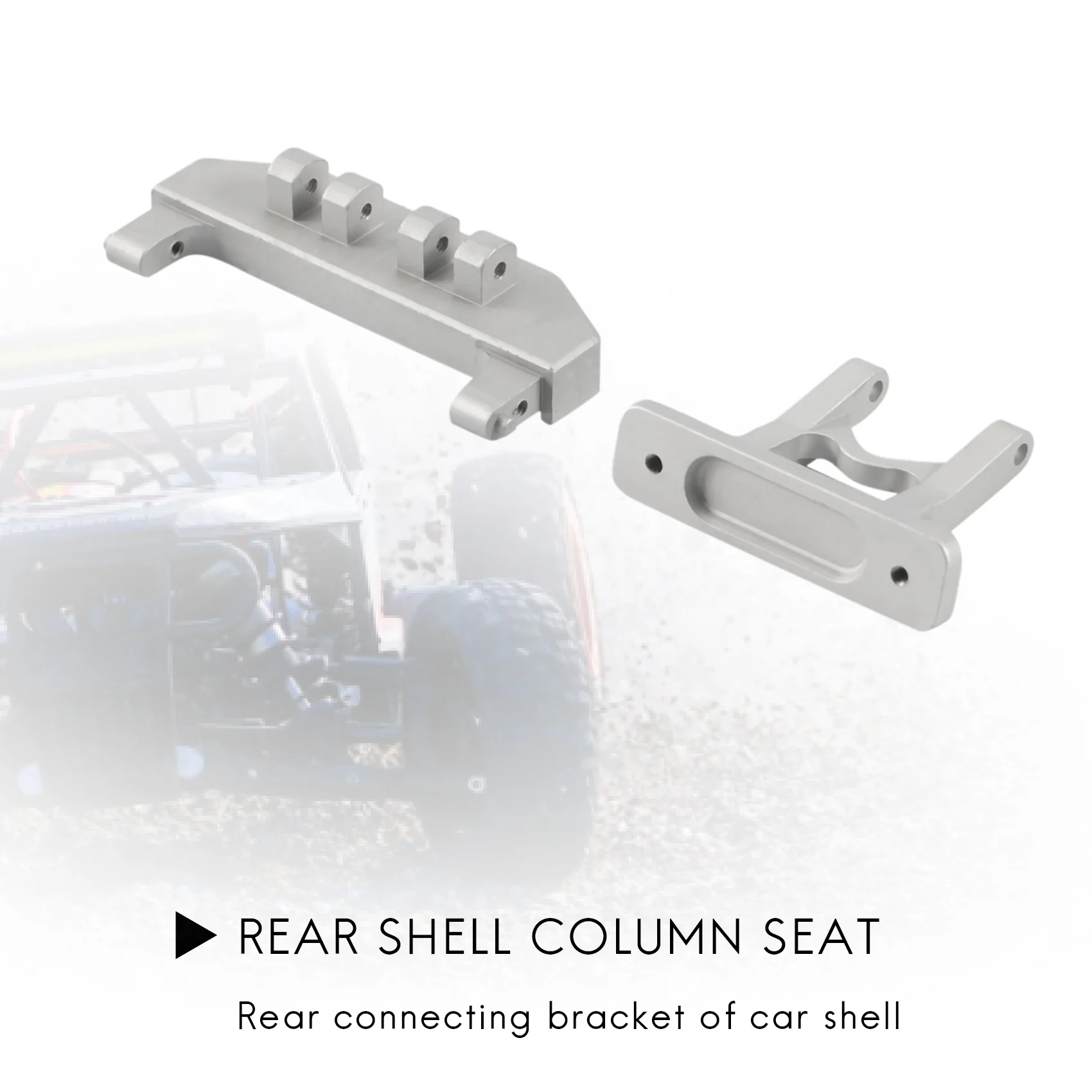 Metal Rear Body Shell Mount Support Connect Bracket Stand for Axial SCX24 90081 1/24 RC Crawler Car Upgrade Parts,Silver