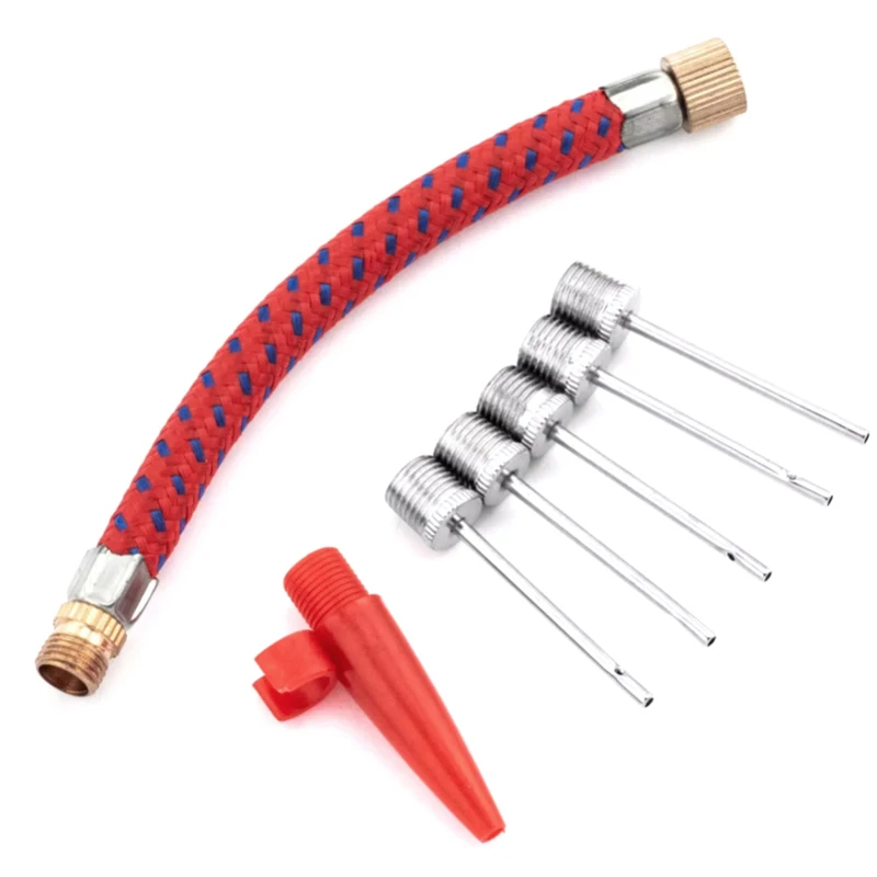 

【W】1Set Inflating Needle Kits Needle Hose Sports Ball Basketball Football Volleyball Bike Tire Tube Inflator Kit Air Pump Tool