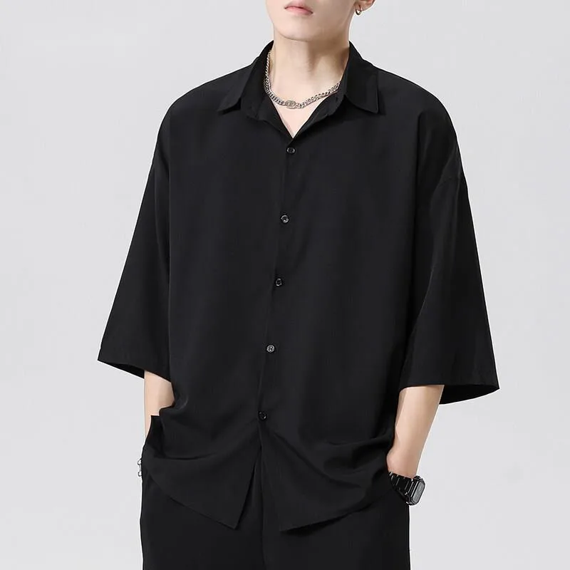 

Summer Short Sleeved Shirt Men Society Mens Black Formal Dress Shirt Casual White Shirt Mens Office Formal Shirts Plus Size 5XL