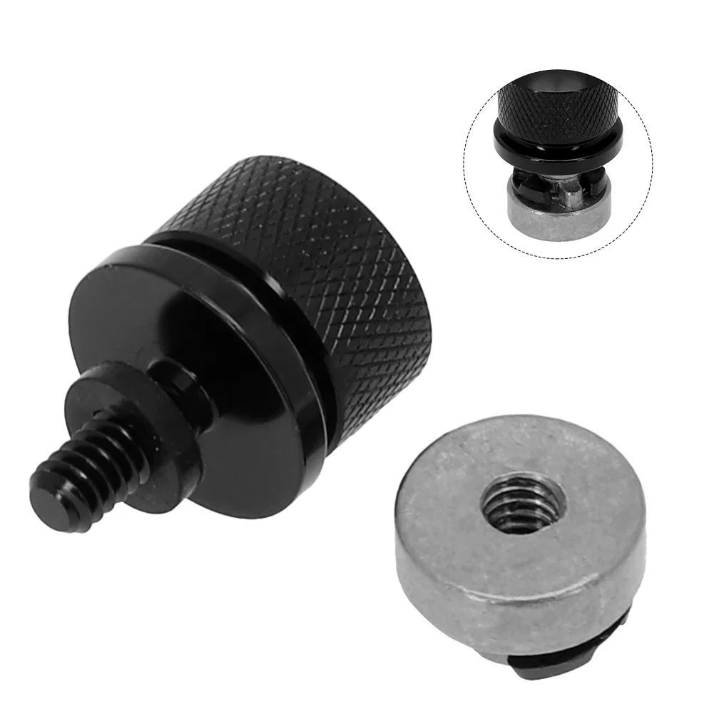 

Brand New Motorcycle Seat Bolt 1/4-20'' Thread Black+Silver Motorcycle Rear For Seat Bolt Mount Knob Cover Set
