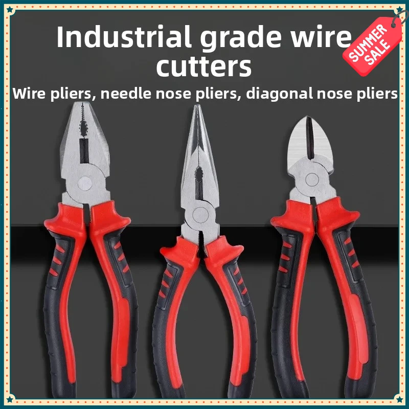 Hot-selling Electrician Pliers, Large Opening Sharp Multifunctional Tool for Cutting and Gripping Metal Wires, Industrial Tool