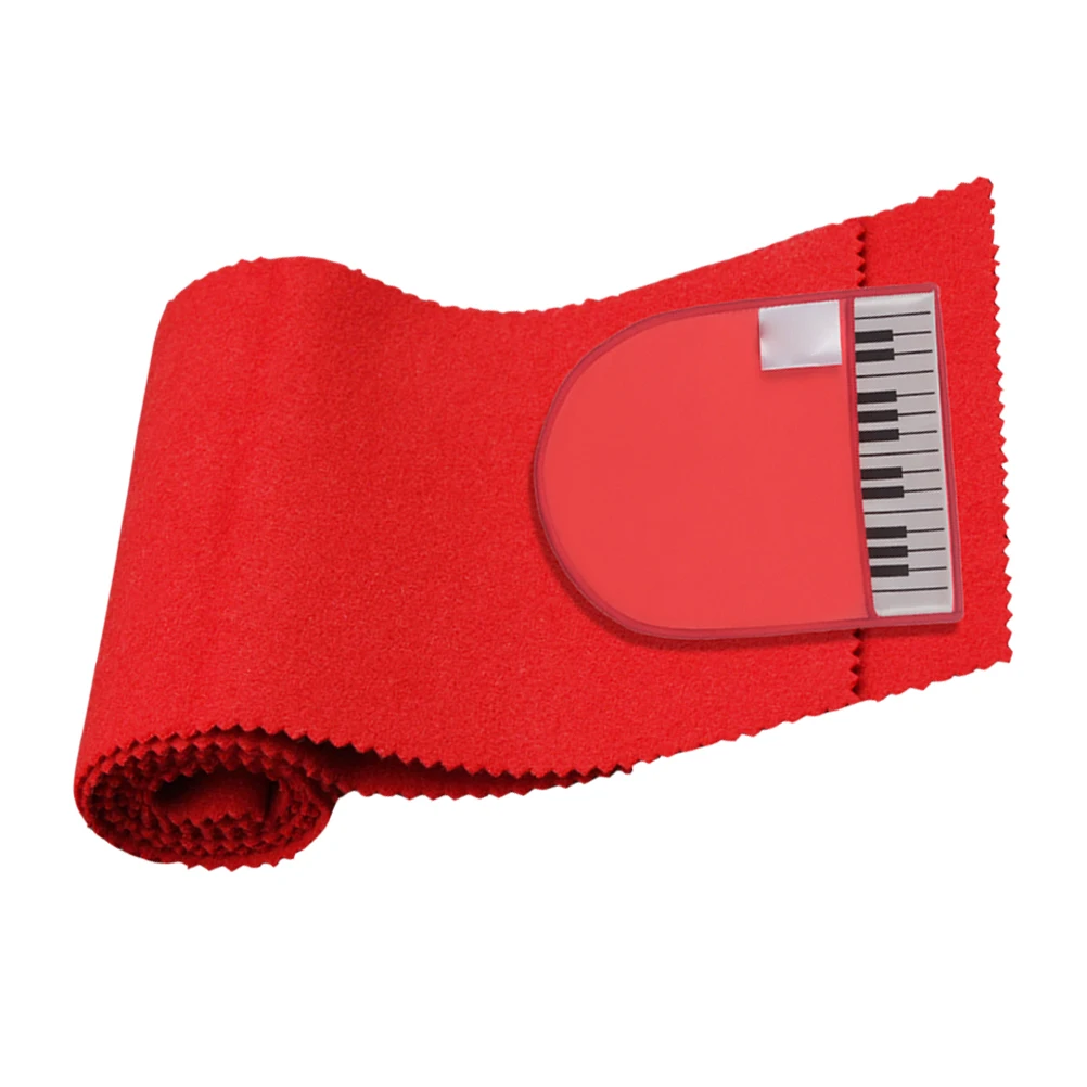 

1Set 88 Key Piano Keyboard Cover Cloth High Quality Fiber for Dust Protection with Cleaning Glove Piano Supplies Red