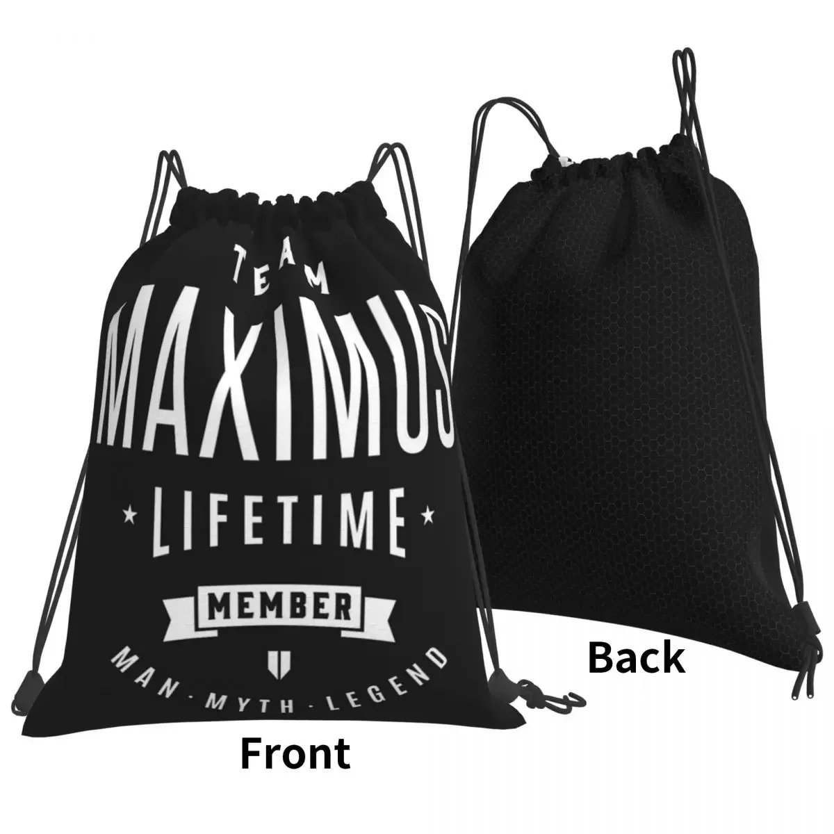 Team Maximus-mochilas con cordón para hombre y mujer, morral deportivo con bolsillo, portátil, a la moda, para la escuela