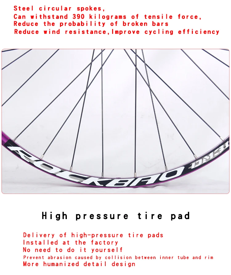 ROCKBAO Mountainbike-Laufradsatz, 26 27,5 Zoll, Scheibenbremse, Aluminiumlegierung, 4 Lager, 7–12 Gänge, 29er QR/Steckachse, AM MTB-Fahrrad – Detail 15