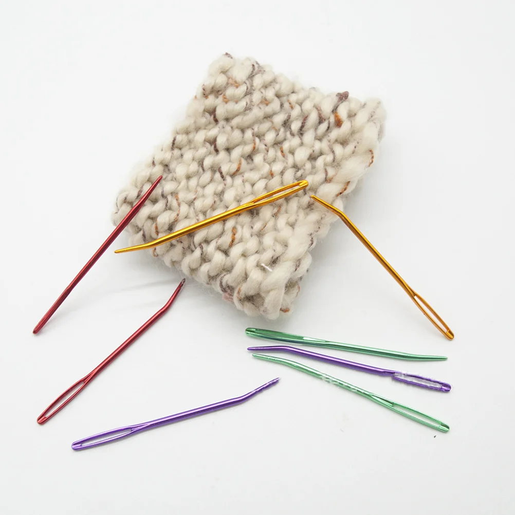 8 ชิ้น Big Eye Looper เข็มถัก DIY เย็บอุปกรณ์เสริมสานรูถักเครื่องมือพลาสติกความปลอดภัยทอผ้า