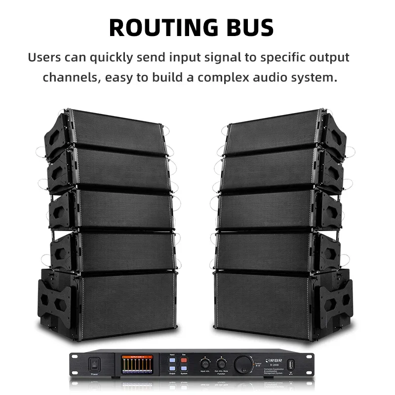 Touchable display design b2008 8in*8out digital speaker processor with Matrix connection