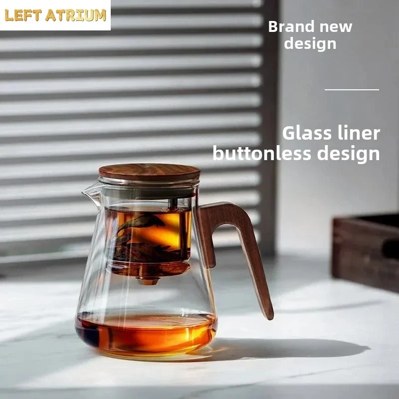 Bonston- elegant cup insulation separation bubble teapot heat-resistant glass teapot simple filter tea cup 500ml