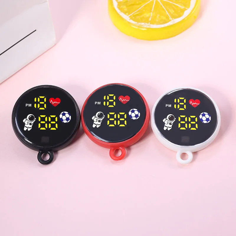 Creative Love LED Electronic Watch Astronaut Light Carrying Pendant Key Chain Watches Children Students Touch Waterproof