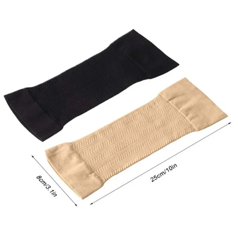 1Pair Women Elastic Compression Arm Sleeve Slimming Weight Loss Shaper Breathable Scar Cover Arm Protect for Fitness Improvement