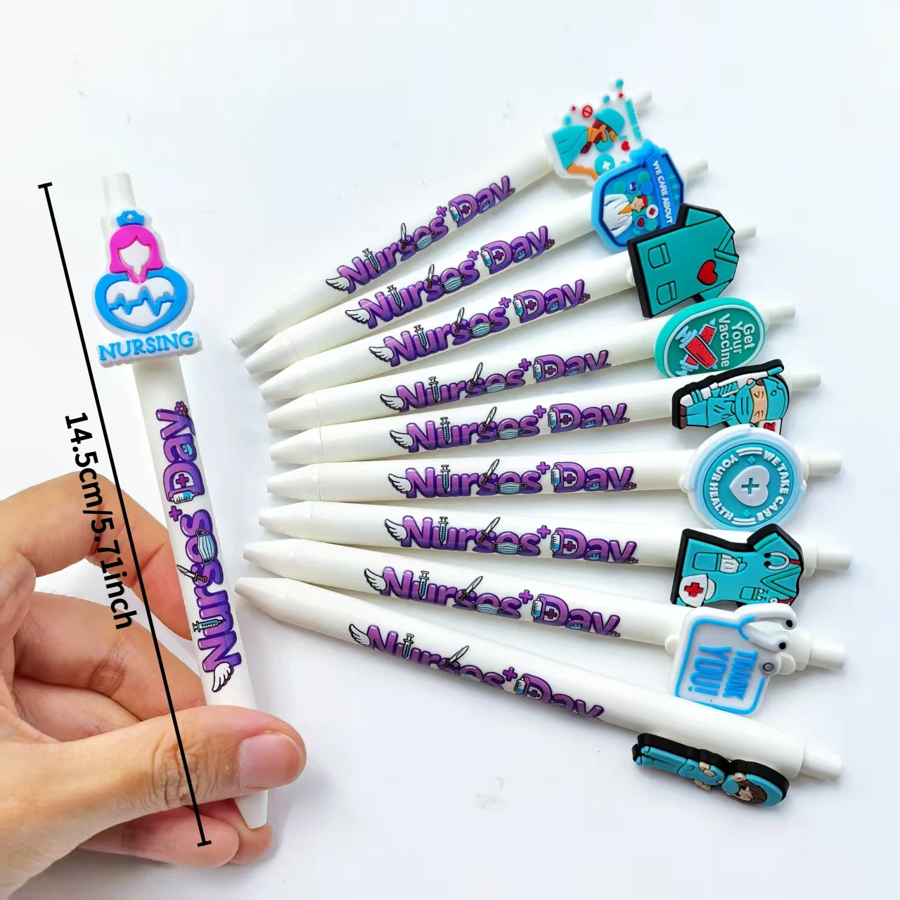 5 قطعة/10 قطعة قلم حبر جاف لعيد الممرضات ، الرعاية الطبية والطبية قلم حبر جاف للضغط ، قلم تسجيل خاص للطبيب #5